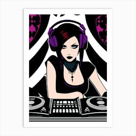 Dj Girl Art Print