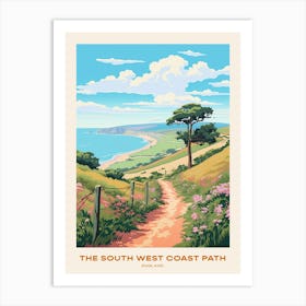 The South West Coast Path England 2 Hike Poster Art Print