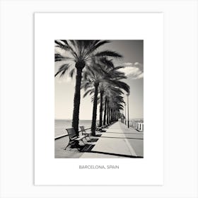 Poster Of Cannes, France, Photography In Black And White 1 Art Print