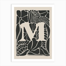 Botanical Letter M No 0753 Art Print