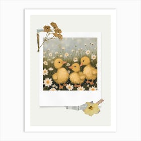 Scrapbook Ducklings Fairycore Painting 8 Art Print