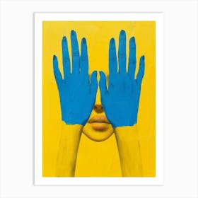 'Blue And Yellow' 3 Art Print