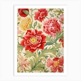 Floral Wallpaper 230 Art Print