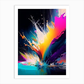 Splashing Water Waterscape Bright Abstract 2 Art Print