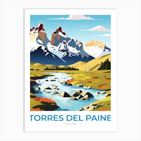 Chile Torres Del Paine Travel Art Print