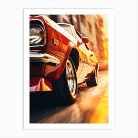 American Muscle Car In The City 006 Art Print