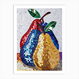 Pear Mosaic Art Print