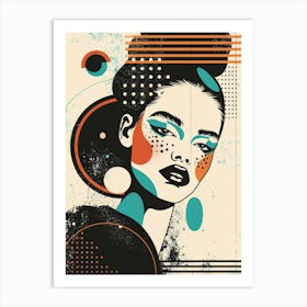 Abstract Portrait Of A Woman 100 Art Print