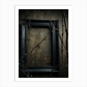 Black Frame With Branches Art Print