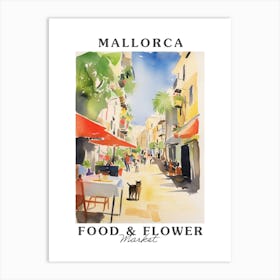 Food Market With Cats In Mallorca 3 Poster Art Print