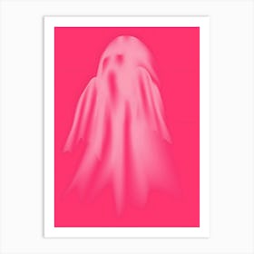 Ghost On Pink Background 2 Art Print