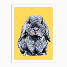 Grey One The Bunny Art Print