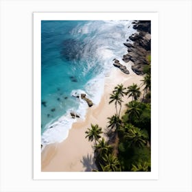 Aerial View Of A Tropical Beach 1 Art Print