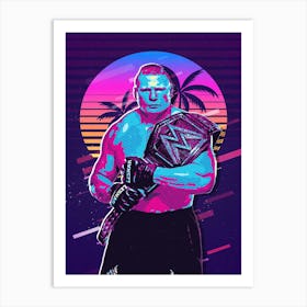 Brock Lesnar 80s Retro Art Print