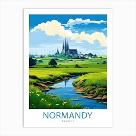 Normandy France TravePoster Art Print