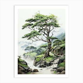 Okinawa Islands In Okinawa, Japanese Brush Painting, Ukiyo E, Minimal 2 Art Print