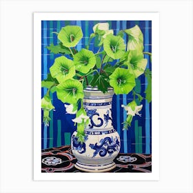 Flowers In A Vase Still Life Painting Canterbury Bells 4 Art Print