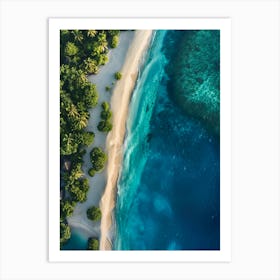 Aerial View Of A Tropical Island 1 Art Print