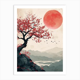 Asian Tree, Minimalism Art Print