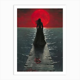 Woman On The Dock Art Print