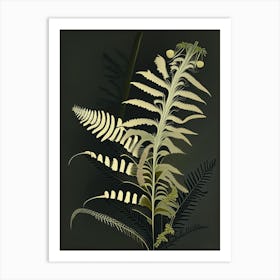 Black Stem Spleenwort Rousseau Inspired Art Print