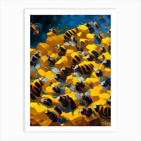 Swarm Of Bees 1 Painting Art Print