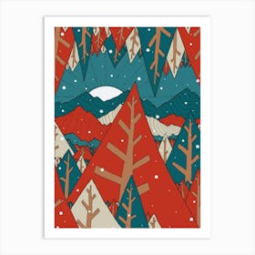 Snowing Lands Art Print