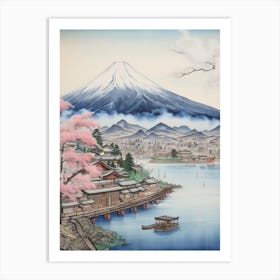 Amanohashidate In Kyoto, Ukiyo E Drawing 5 Art Print