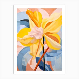 Daffodil 5 Hilma Af Klint Inspired Pastel Flower Painting Art Print