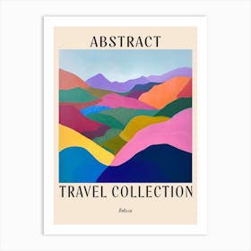 Abstract Travel Collection Poster Bolivia 4 Art Print