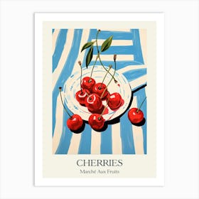 Marche Aux Fruits Cherries Fruit Summer Illustration 4 Art Print