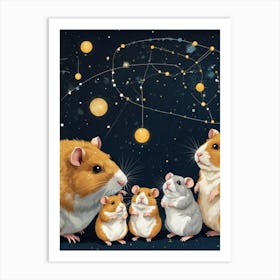 Hamsters In Space Art Print