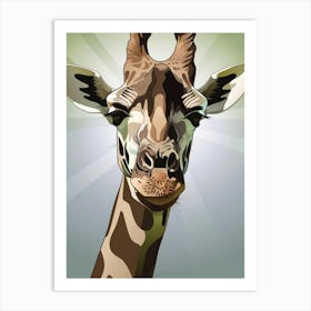 Giraffe Head 2 Art Print