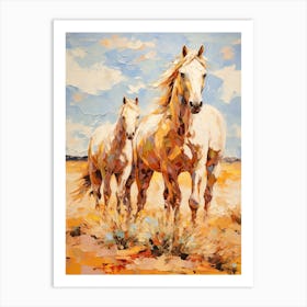 Horses Painting In Pilbara Western, Australia 2 Art Print
