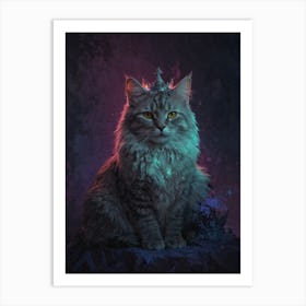 Cat With A Crown Art Print