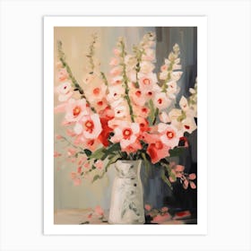 Foxglove Flower Still Life Painting 3 Dreamy Art Print