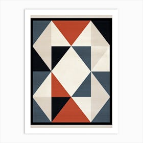 Vivid Vertices: Mid-Century Geometric Vibrancy Art Print