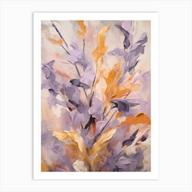 Fall Flower Painting Lavender 3 Art Print
