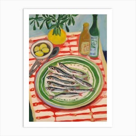 Anchovies Italian Still Life Painting Art Print