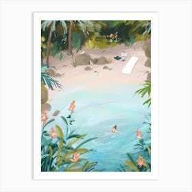 Swimming Cove Art Print