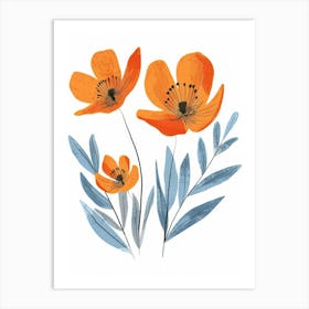 Orange Poppies 7 Art Print