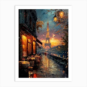 Paris At Dusk Art Print