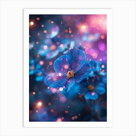 Blue Flowers 4 Art Print