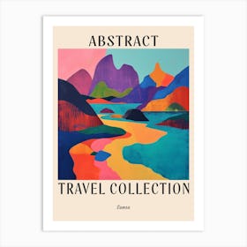 Abstract Travel Collection Poster Samoa 1 Art Print