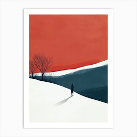 Snowy Minimalism Art Print