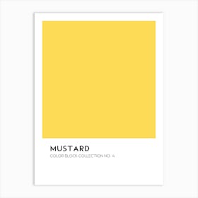 Mustard Color Block Collection Art Print