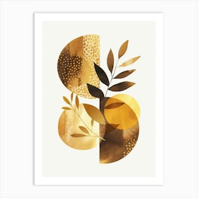 Gold Abstract Painting 2 Art Print