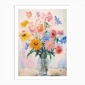 Flower Painting Fauvist Style Gaillardia 3 Art Print