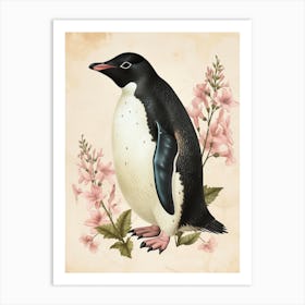 Adlie Penguin Signy Island Vintage Botanical Painting 3 Art Print