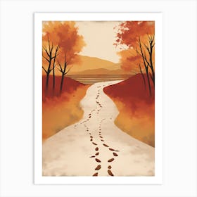 Autumn Trail VECTOR ART Art Print